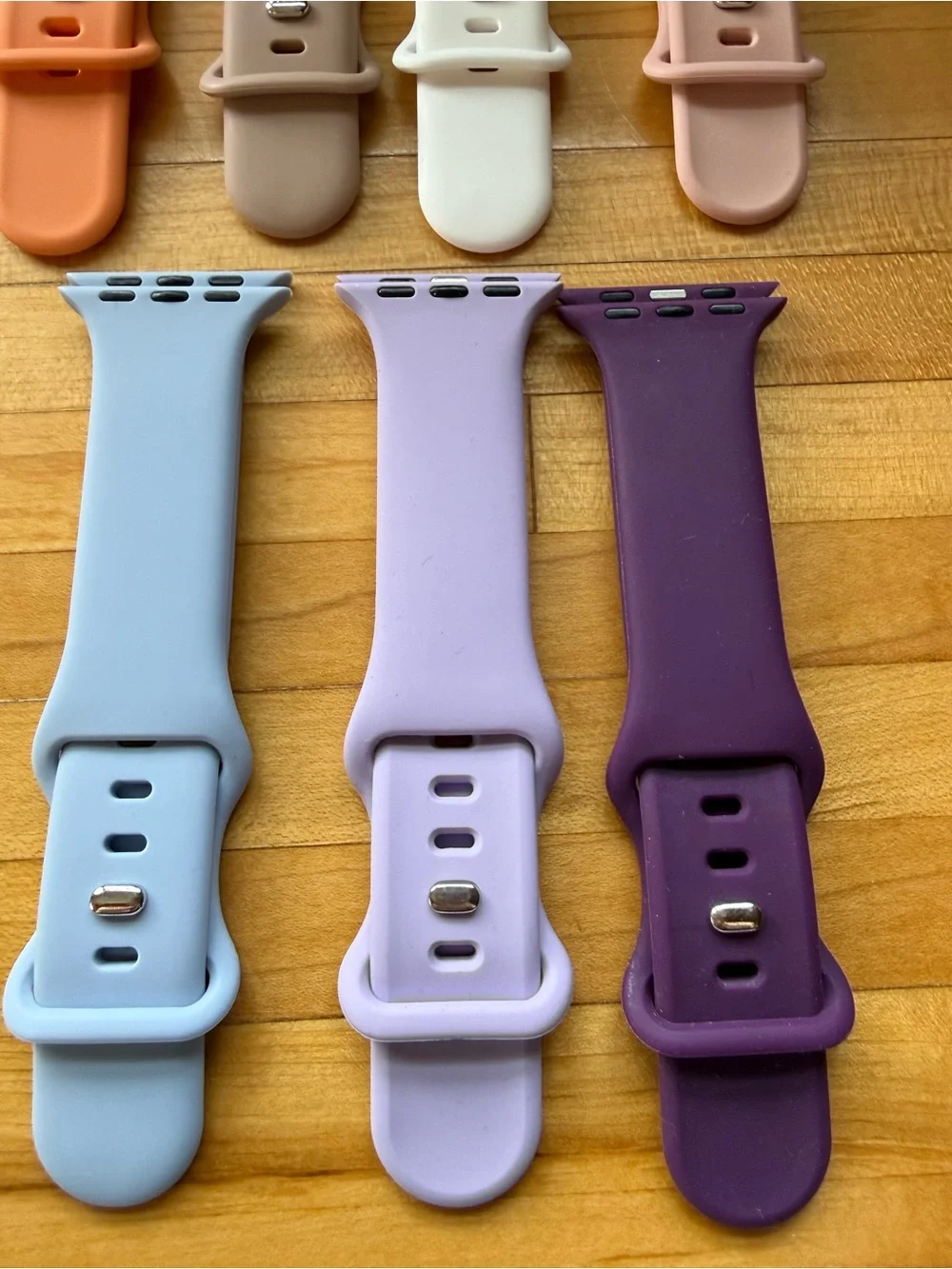 Silicone Replacement Apple Watch Bands - Assorted Colors